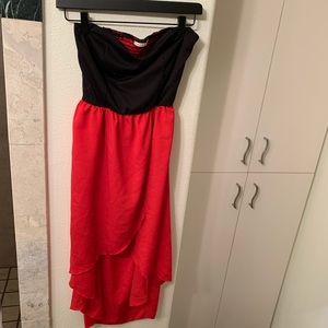 Strapless high low dress